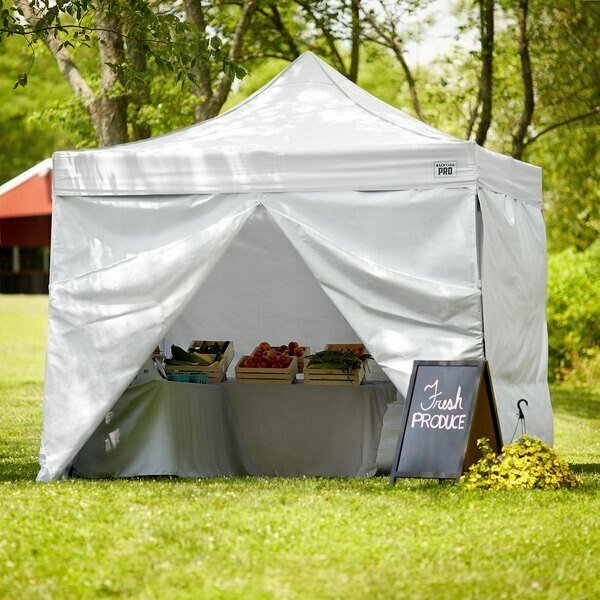 Courtyard Series 10' x 10' White Straight Leg Aluminum Instant Canopy Deluxe Kit, Backyard Pro, Mfr#: 554ALPWHKIT4